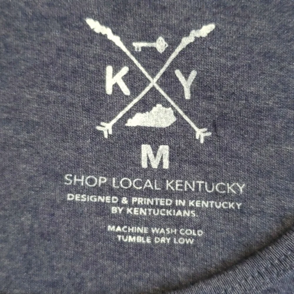 Shop Local Kentucky Red White Blue KY Shape Graphic Print Tank Top Mens Size M - Picture 10 of 11